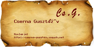 Cserna Gusztáv névjegykártya