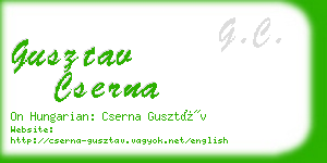 gusztav cserna business card